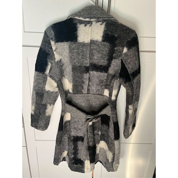 Massimo Women’s Abstract Patched Wool Blend Jacket Sz S Made In Italy - Picture 6 of 12